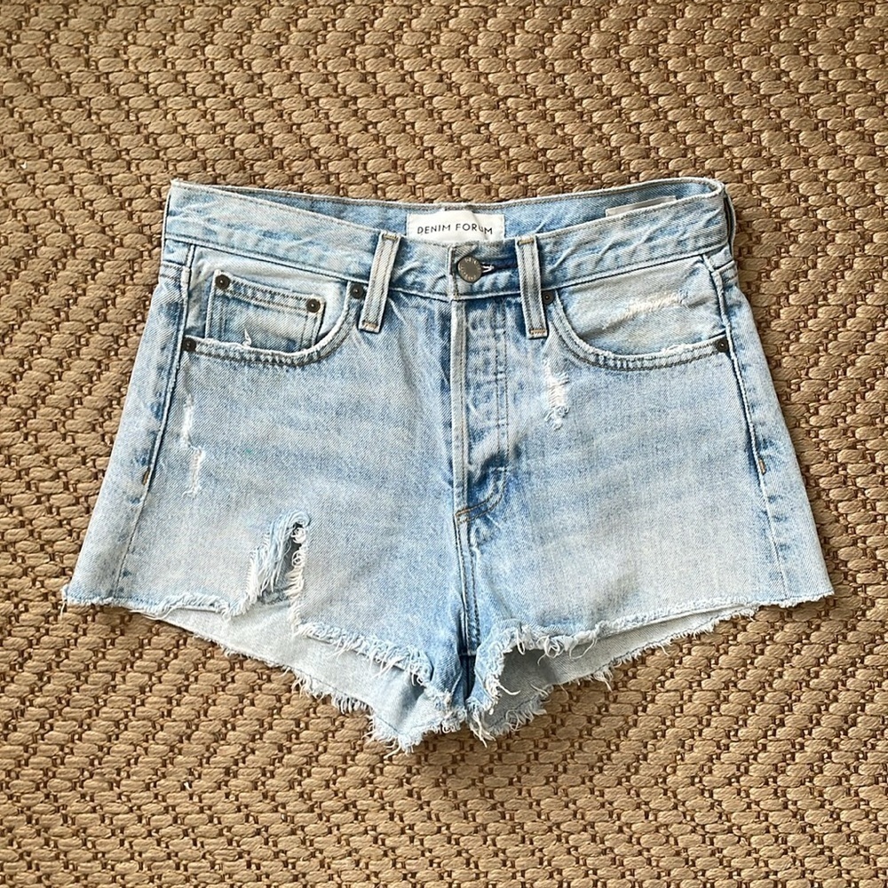 Aritzia - Denim Forum - The Ex Boyfriend Short - Organic Cotton Denim Shorts 25